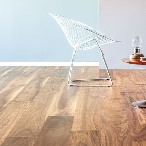 Parquet contrecollé - Listone Giordano - en noyer américain / en bouleau / en huile naturelle