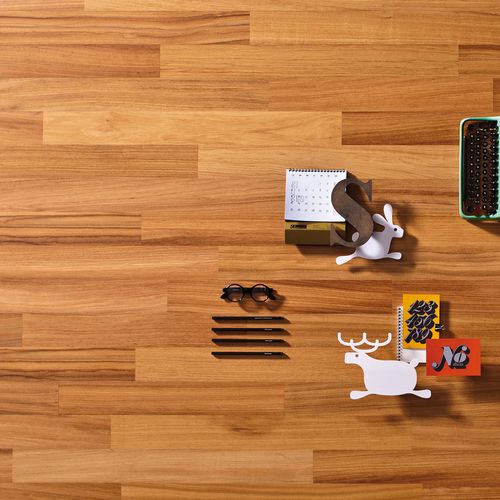Parquet contrecollé - Listone Giordano - en bouleau / en doussié / en huile naturelle