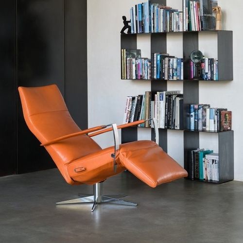 Fauteuil contemporain - IDAHO - JORI - en tissu / en cuir / en acier