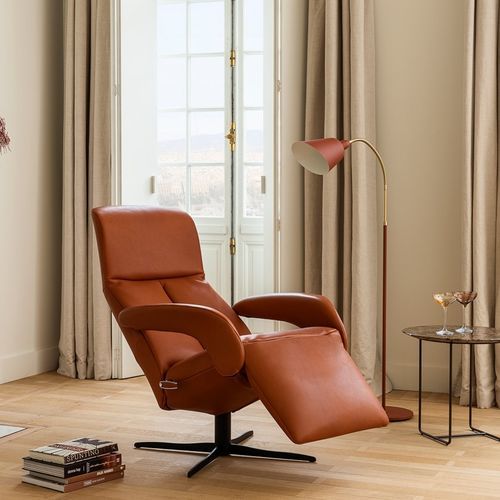 Fauteuil contemporain - SYMPHONY - JORI - en tissu / en cuir / en acier