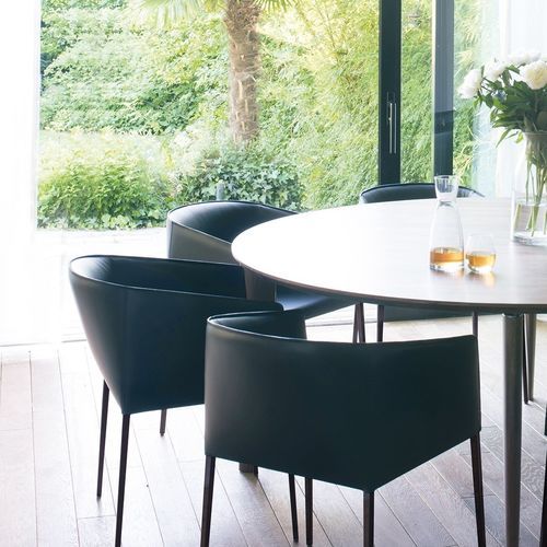 Chaise de salle à manger contemporaine - TULIP - JORI - d'intérieur / en tissu / en cuir