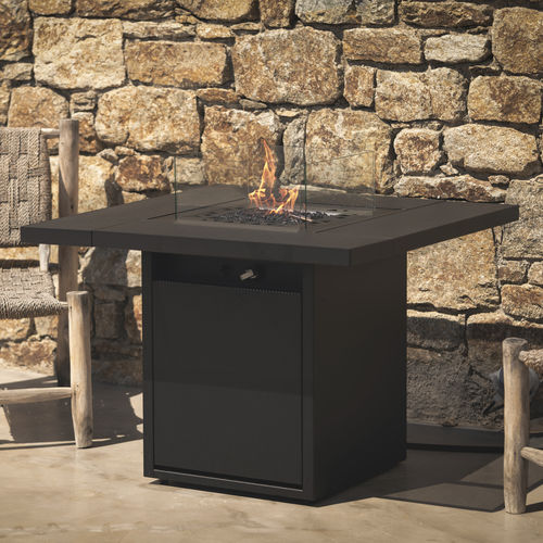 Cheminée à gaz - SQUARE TABLE  - Planika - à poser / sur pied / sans conduit