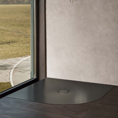 Bac à douche d'angle - BetteFloor Corner - Bette GmbH & Co. KG - à poser / de titane / antidérapant