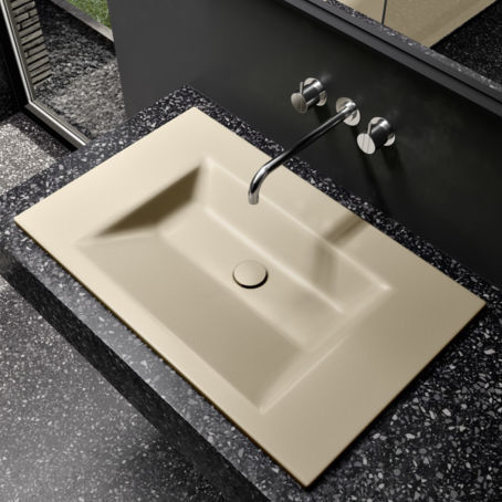 Vasque à encastrer - BetteAqua - Bette GmbH & Co. KG - en céramique / carrée / sans trou