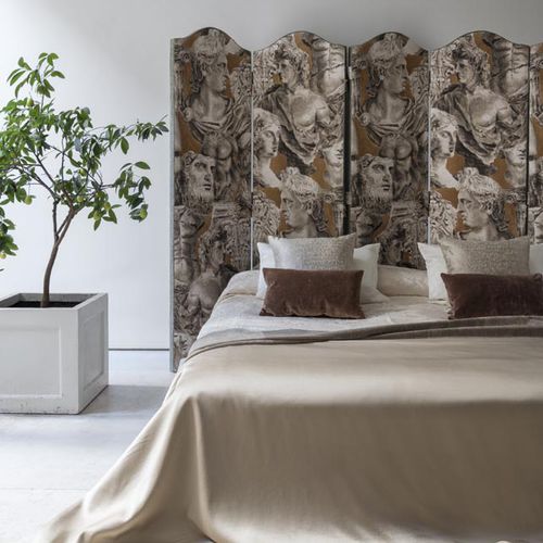 Tissu d'ameublement - GENTRY : SCULPTURE 0X - LIZZO - à motif / en lin / imprimé