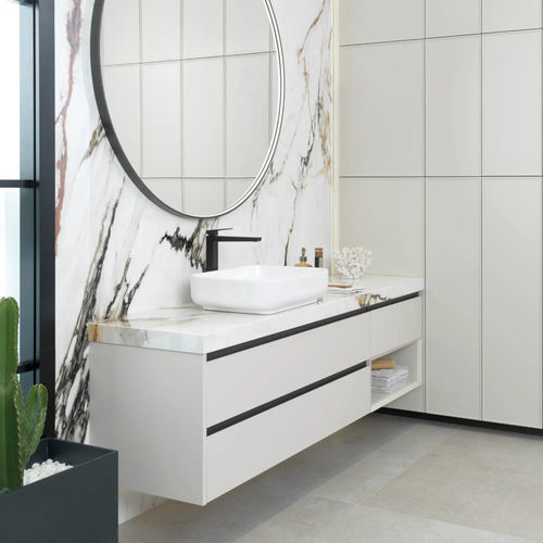 Meuble de salle de bain avec éclairage intégré - ONDA - GAMADECOR – PORCELANOSA Grupo - contemporain / résidentiel / professionnel
