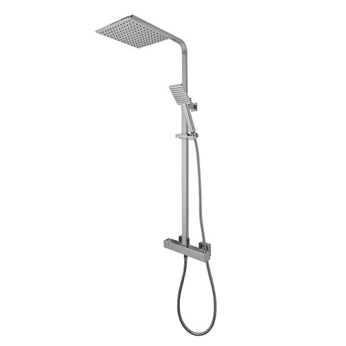 Colonne de douche thermostatique - SQUARE - NOKEN – PORCELANOSA BATHROOMS - en métal chromé / finition chrome / murale