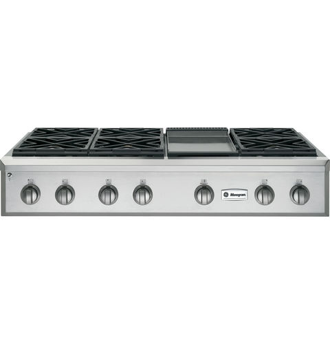 Table de cuisson à gaz - ZGU486NDPSS - Monogram - professionnelle / 7 foyers / encastrable