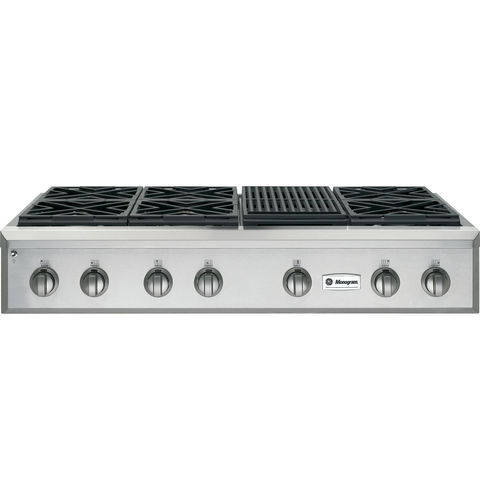 Table de cuisson à gaz - ZGU486LRPSS - Monogram - professionnelle / 7 foyers / encastrable