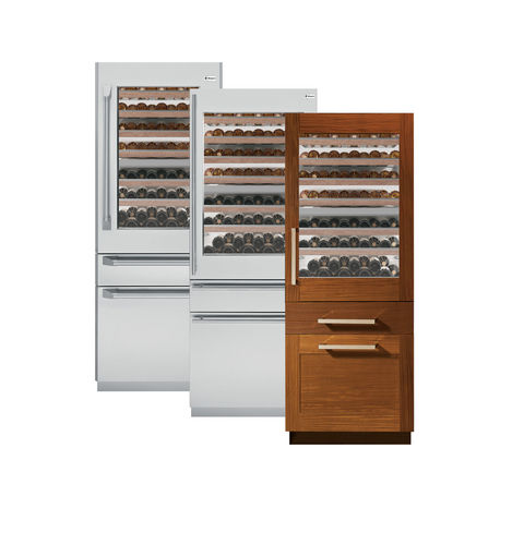Cave à vin professionnelle - ZIW30GNZII - Monogram - encastrable / en inox / vitrée