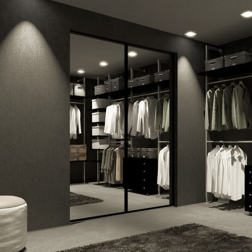 Porte de dressing d'intérieur - EXTRALIGHT - STAINO & STAINO - en verre / en aluminium / coulissante