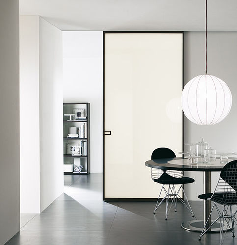 Porte d'intérieur - LESS - Movi - en aluminium anodisé / coulissante / contemporaine