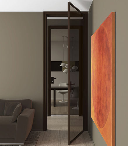 Porte d'intérieur - MODO - Movi - en aluminium / battante / contemporaine