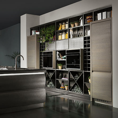 Étagère contemporaine - CHRONOS - L'OTTOCENTO - en bois laqué / pour cuisine / avec rangement