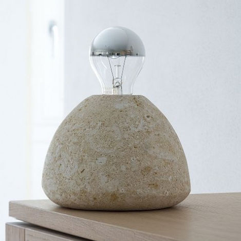 Lampe de table - Bulb - stonebreakers - en pierre / contemporaine / sans fil