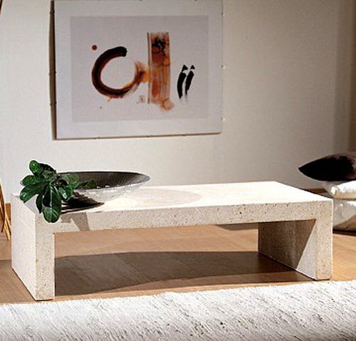 Table basse contemporaine - Taj - stonebreakers - en pierre / avec piètement en pierre / rectangulaire
