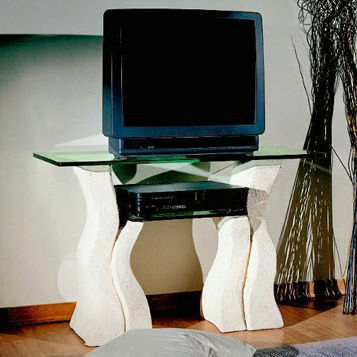 Meuble TV contemporain - Set up - stonebreakers - sur mesure / fait main / en cristal
