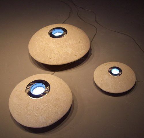 Lampe de sol - uFo LeD - stonebreakers - en pierre naturelle / contemporaine / de jardin