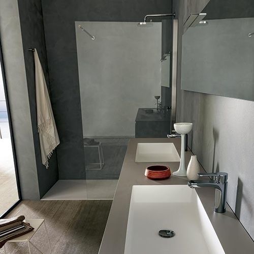 Paroi de douche fixe - LIGHT - MODULNOVA - rectangulaire / en niche / en verre trempé