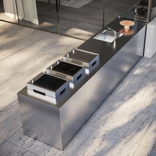 Cuisine d'extérieur - PROJECT 03 - MODULNOVA - contemporaine / en acier inoxydable / en aluminium