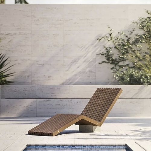 Bain de soleil design minimaliste - PROJECT 08 - MODULNOVA - en frêne / incolore
