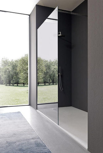 Paroi de douche fixe - BLADE - MODULNOVA - en niche / en verre trempé / en verre transparent