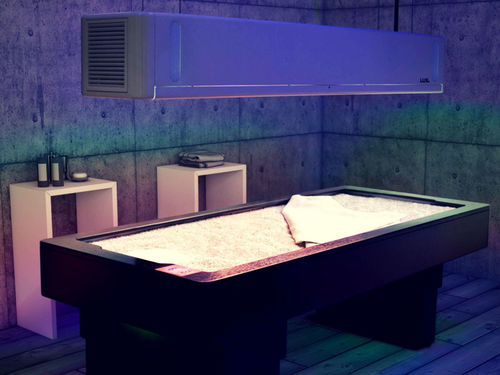 Table de massage fixe - SABBIA - Inbeca Wellness Equipment S.L - en bois / à quartz / professionnelle