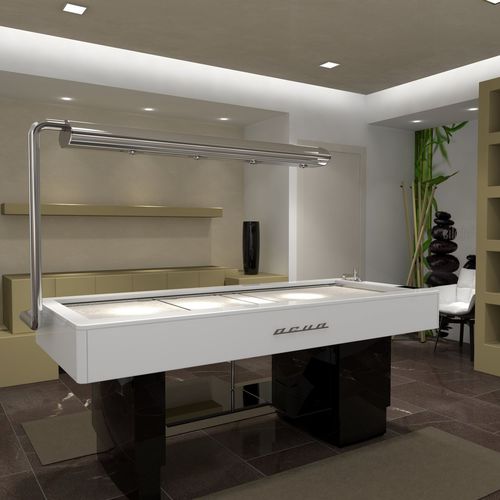 Table de massage fixe - AQUA - Inbeca Wellness Equipment S.L - hydraulique / en bois / de vapeur