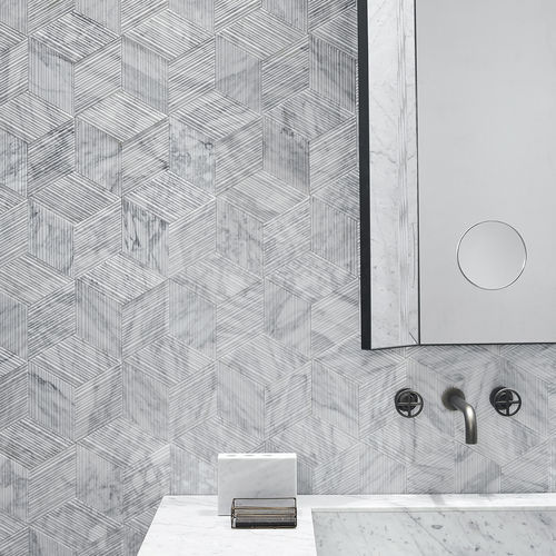 Carrelage en marbre - ROMBOO - Salvatori - à relief / texturé / d'intérieur