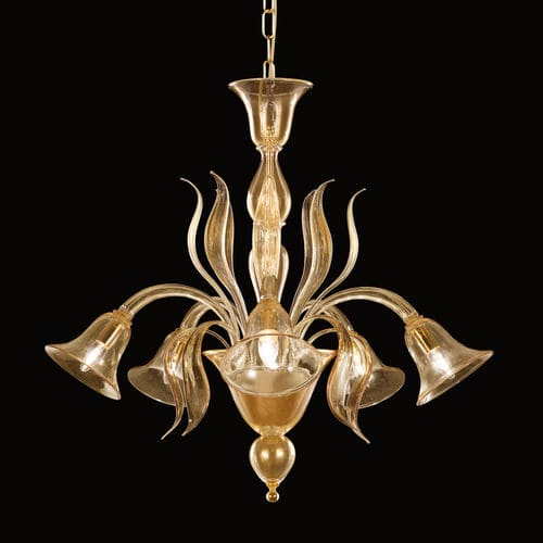 Lustre de style - SWING 274 - MULTIFORME - en verre de Murano / en verre soufflé / sculptural