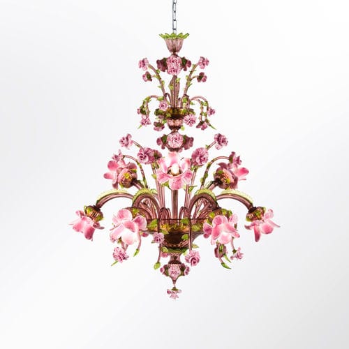 Lustre de style - ROSAE ROSARUM - MULTIFORME - en verre soufflé / en verre de Murano / à LED