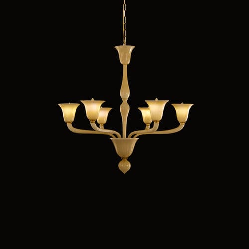 Lustre classique - BEVANTE - MULTIFORME - en verre de Murano / en verre soufflé / 6 ampoules