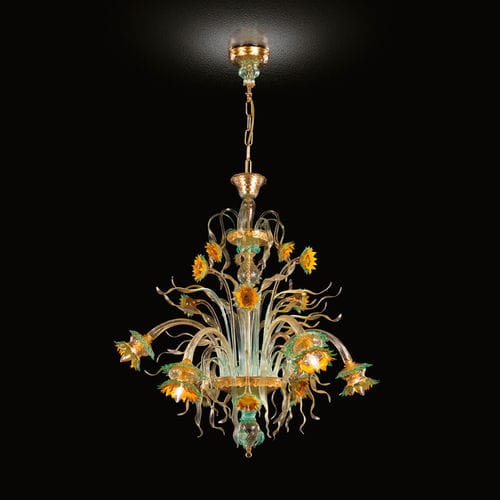 Lustre design nouveau baroque - GIRASOLE - MULTIFORME - en verre soufflé / en verre de Murano / à LED