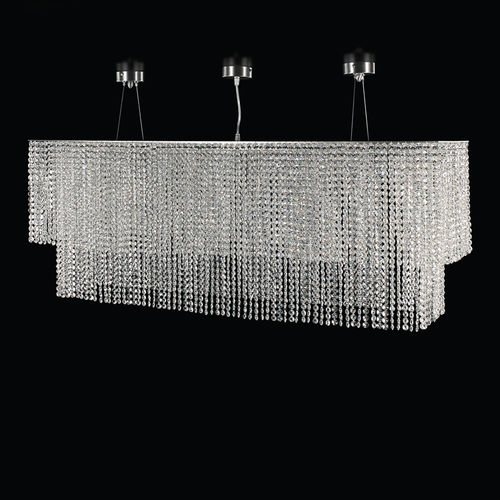 Lustre contemporain - STRATUS R - MULTIFORME - en cristal / à LED / fait main