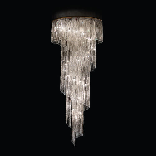 Plafonnier contemporain - SPYRAL - MULTIFORME - rond / en cristal / à LED