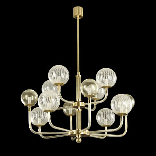 Lustre contemporain - B&L - MULTIFORME - en verre soufflé / en verre de Murano / à LED