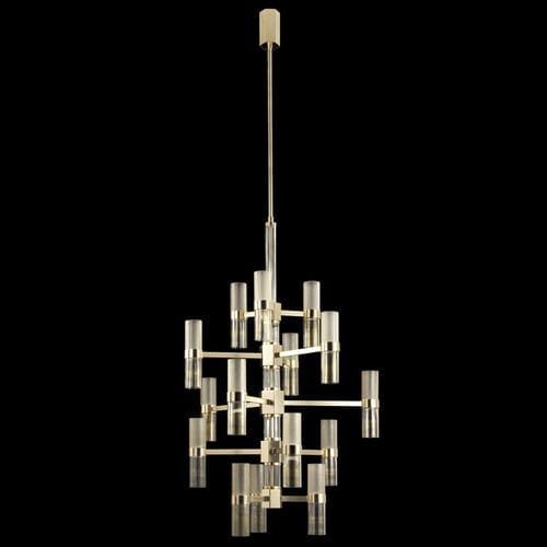 Lustre contemporain - HEXIGO - MULTIFORME - en verre soufflé / en verre de Murano / à LED