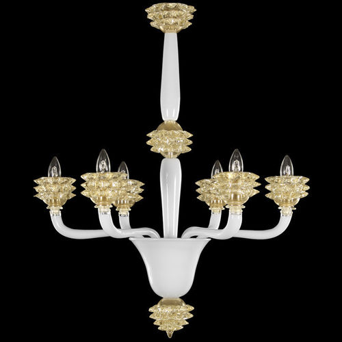 Lustre classique - DIAMANTE - MULTIFORME - en verre soufflé / en verre de Murano / à incandescence