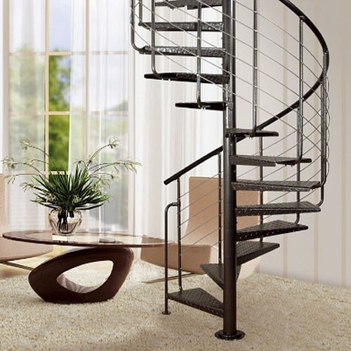 Escalier en colimaçon - HEAVY - Atrium - à marches en bois / structure en métal / contemporain