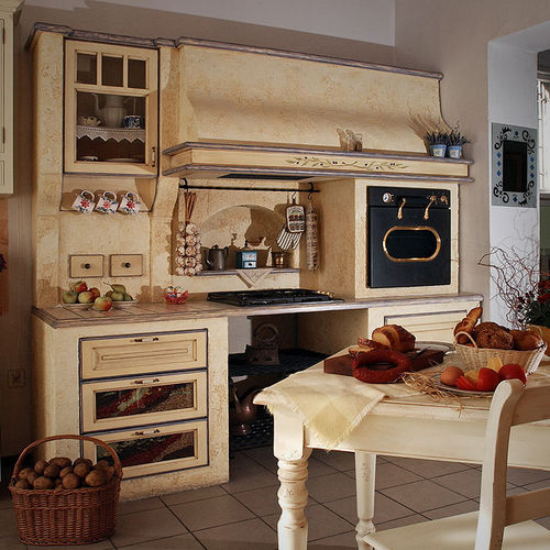 Cuisine classique - COUNTRY - AKAN-handmade furniture - en bois / avec poignée / fait main