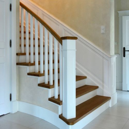 Escalier droit - OTHER - AKAN-handmade furniture - à marches en bois / structure en bois / traditionnel