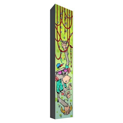 Mur d'escalade fixe - GRAFFITI MONKEY  - Walltopia - pour aire de jeux / d'extérieur