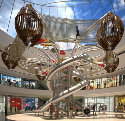 Structure de jeu pour aire de jeux - Walltopia - pour établissement public / en inox / modulaire