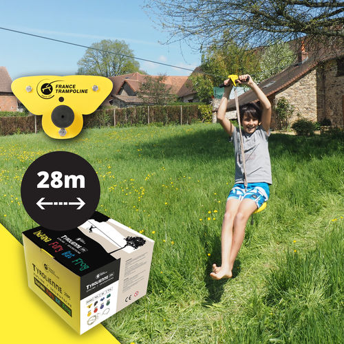 Téléphérique pour aire de jeu - TYROLIENNE INDIANA - France Trampoline
