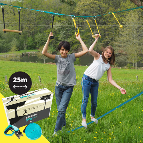 Parcour d'obstacles - NINJA XL + SLACKLINE - France Trampoline