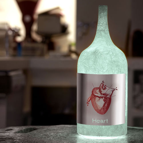 Lampe de table - Luce Liquida 1 L.E. - in-es artdesign - en acier / en polycarbonate / en fibre de verre