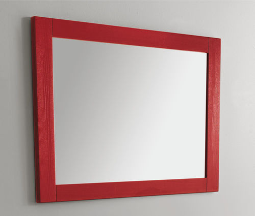 Miroir de salle de bain mural - DESIGNO - EBAN - contemporain / rectangulaire / en bois massif