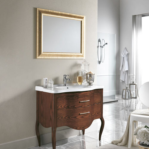 Meuble vasque à poser - SONIA - EBAN - en bois massif / en céramique / de style
