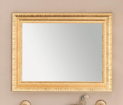 Miroir de salle de bain mural - ANASTASIA - EBAN - contemporain / rectangulaire / doré