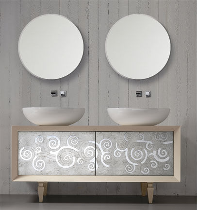 Meuble vasque double - TOSCA: 6 - EBAN - à poser / en céramique / contemporain